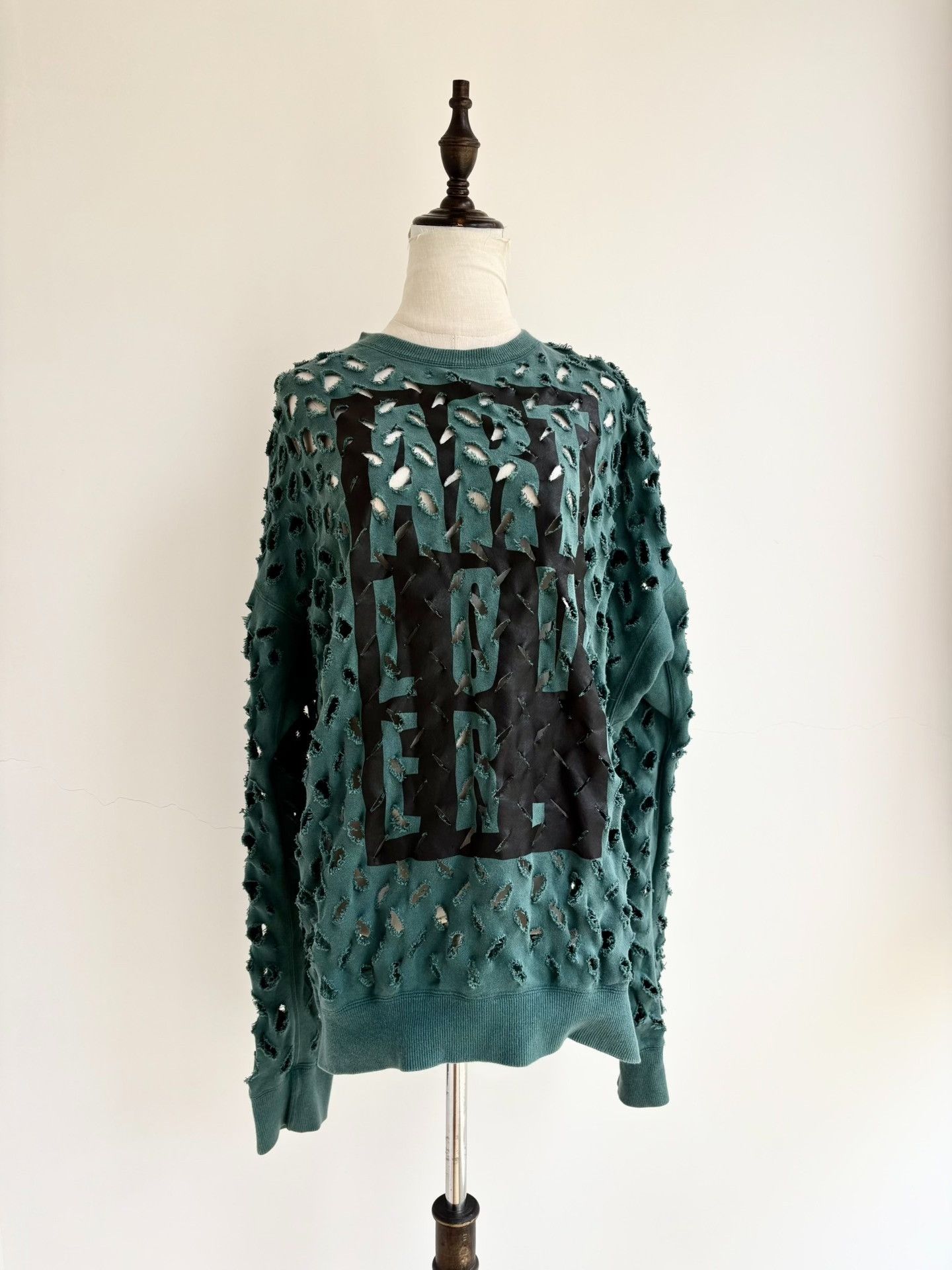 Vivienne Westwood Vivienne Westwood Green Hollow-Out Letter Sweater Size M / US 6-8 / IT 42-44 - 1 Thumbnail