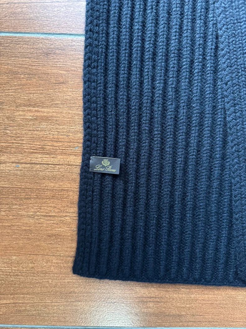 Loro Piana LORO PIANA Rope knitted pure cashmere scarf Size ONE SIZE - 4 Thumbnail