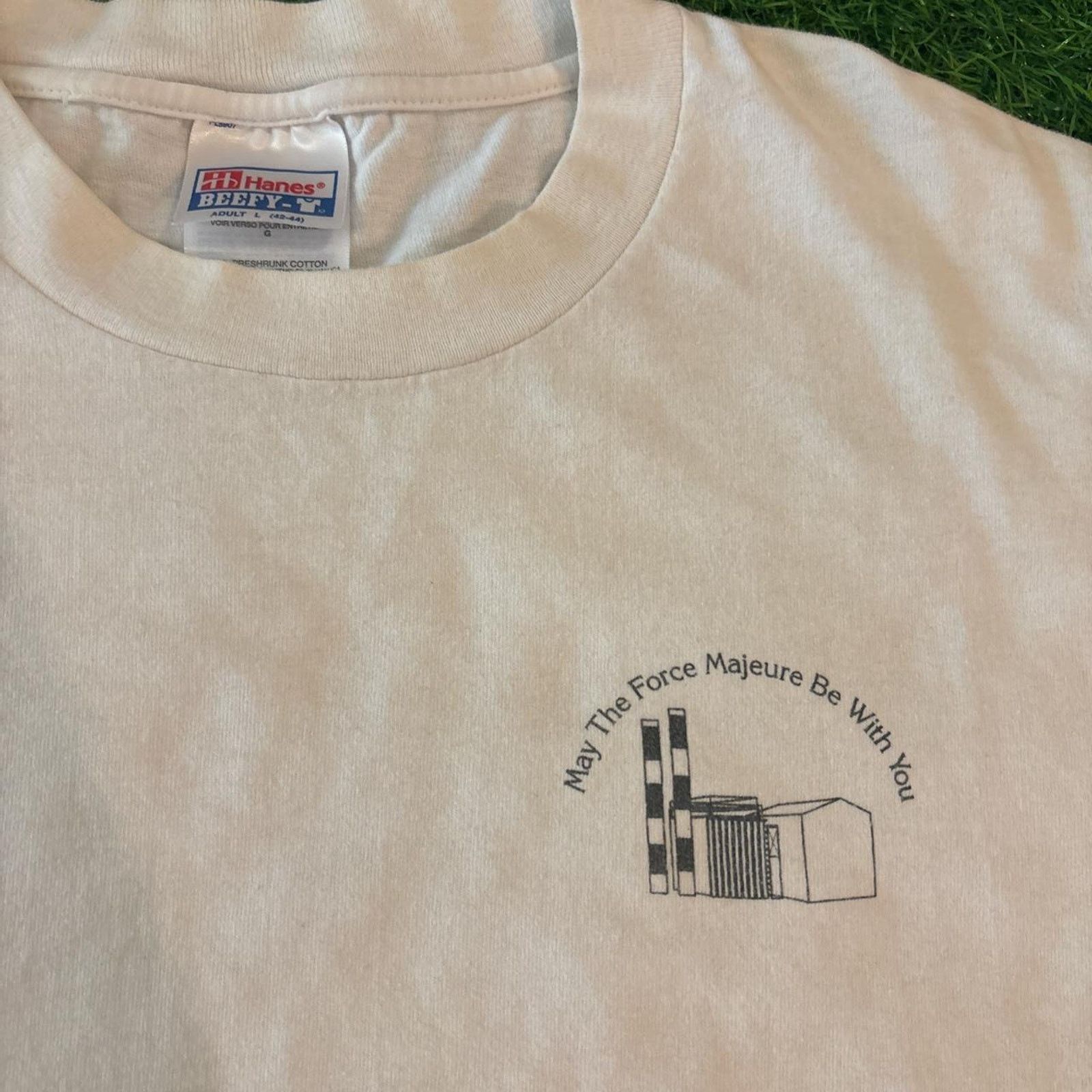 Hanes Vintage 90s ‘May The Force Majeure Be With You’ Graphic Tee Size US L / EU 52-54 / 3 - 3 Thumbnail