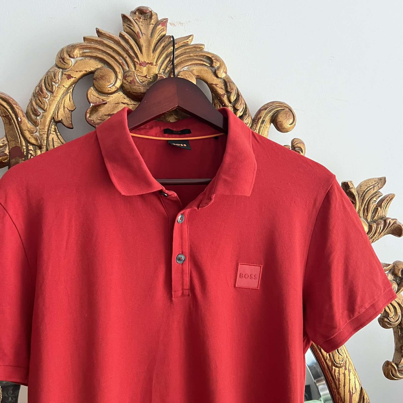 Hugo Boss Men’s Polo Shirts Hugo Boss Red Size: L Size US L / EU 52-54 / 3 - 3 Thumbnail
