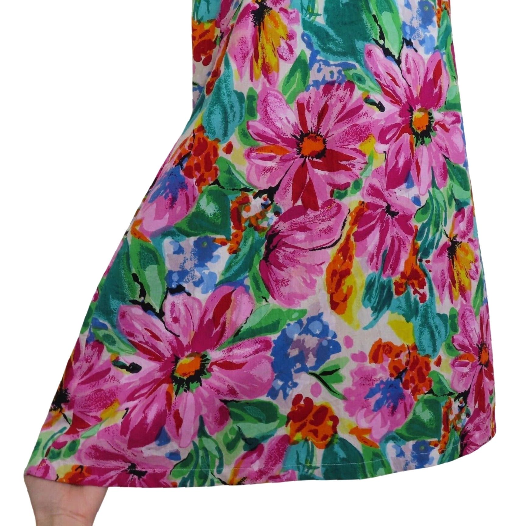 Vintage VINTAGE Willow Ridge Women Petite Medium PM Cotton Floral Sundress Dress Size M / US 6-8 / IT 42-44 - 4 Thumbnail
