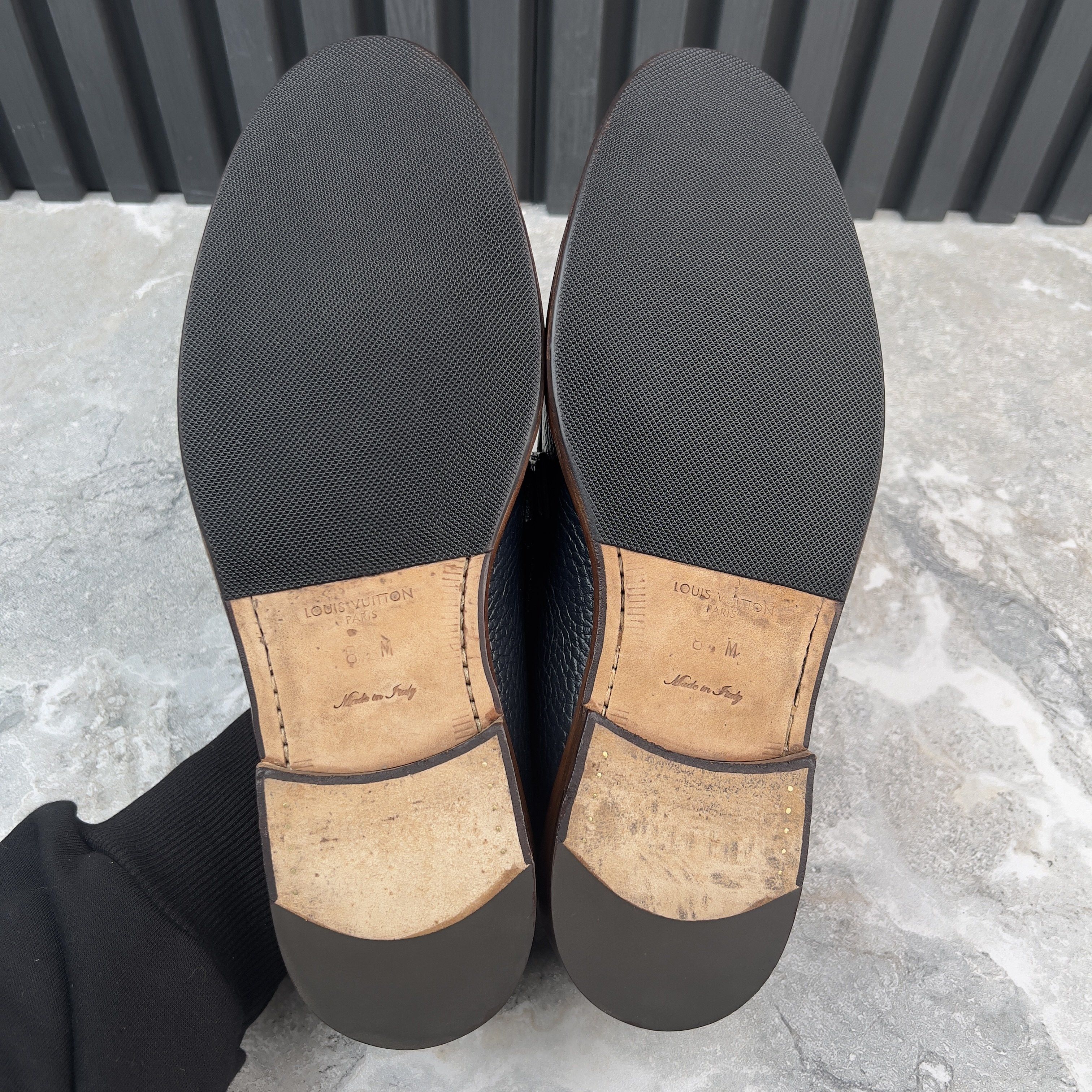 Louis Vuitton Major Loafers Grain Blue Leather Size US 9.5 / EU 42-43 - 11 Thumbnail