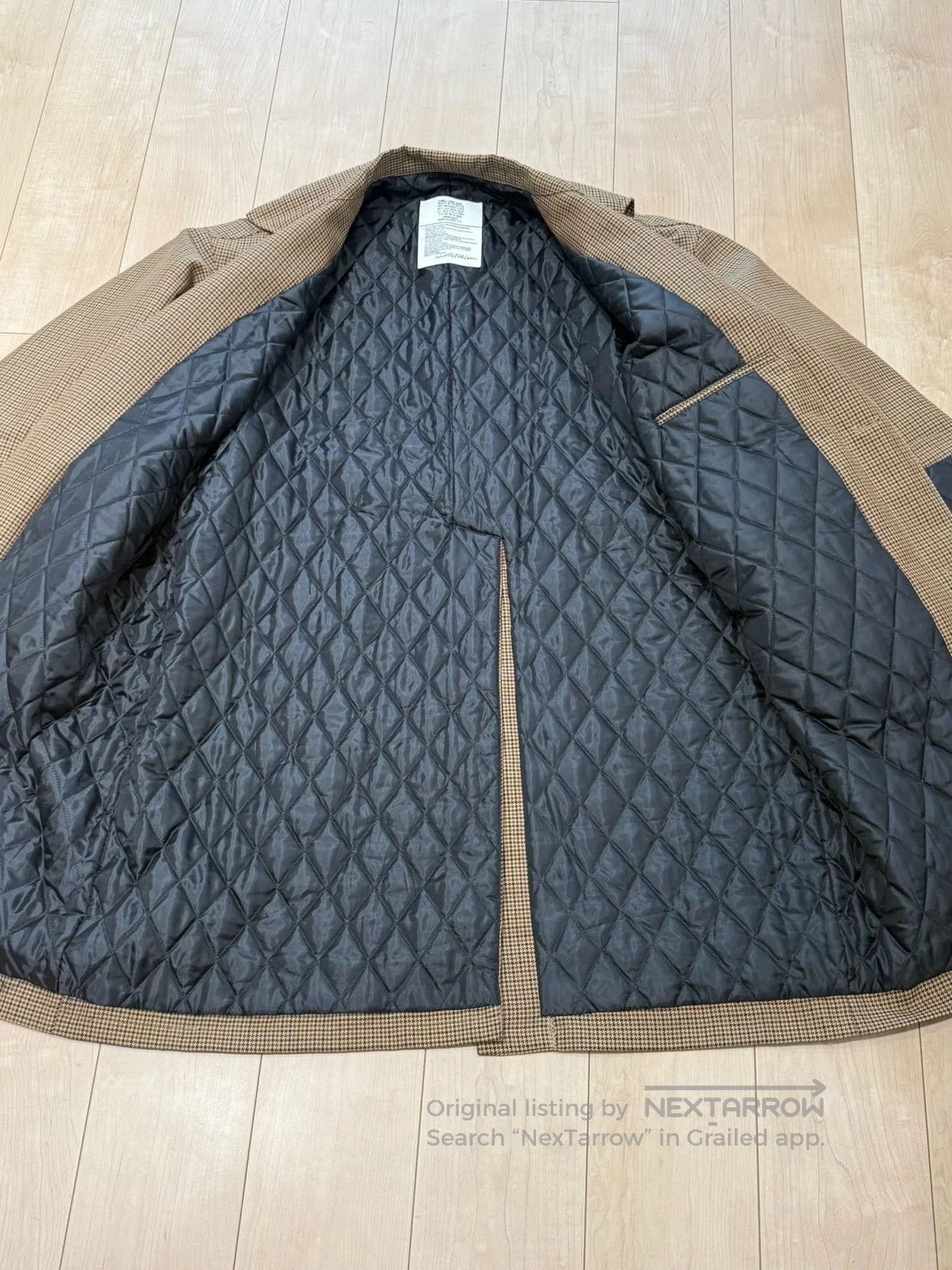 Vanishing Elephant Elephant Tribal Fabrics Wool Quilted Coat. Size US M / EU 48-50 / 2 - 6 Thumbnail