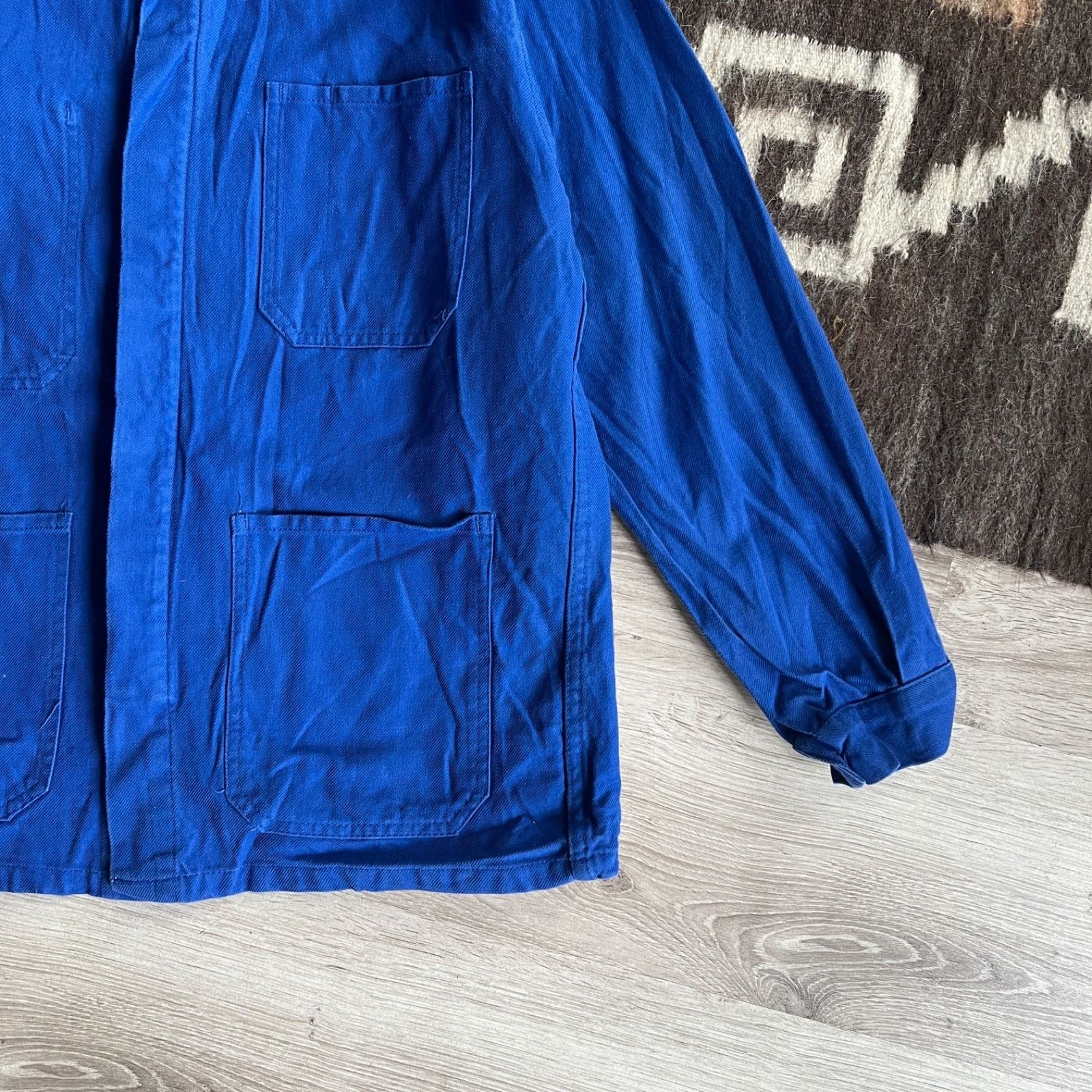 Vintage Vintage French Cotton Chore Utility Coat Jacket 9744AC Size US L / EU 52-54 / 3 - 6 Thumbnail