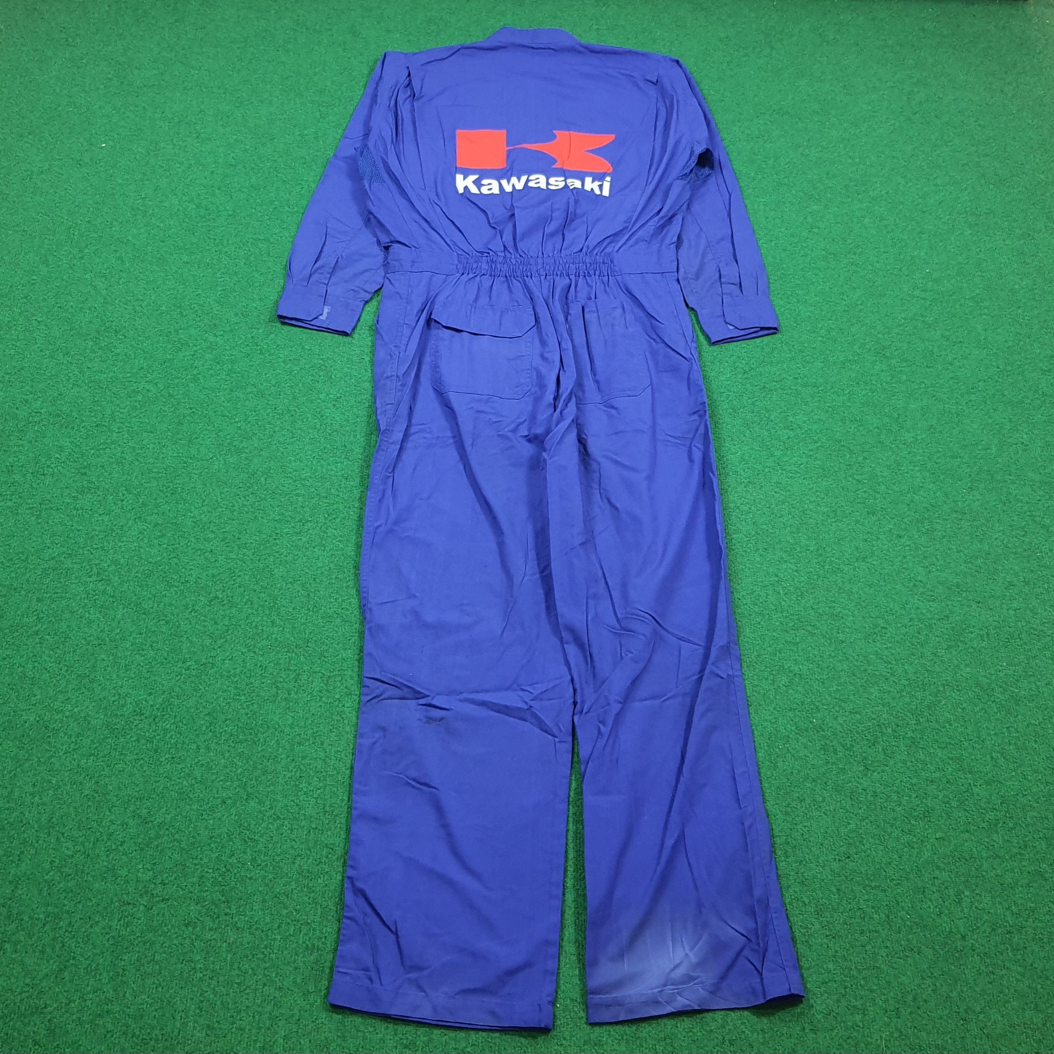 Japanese Brand Vintage Kawasaki Japan Motors Workwear Coverall C308N23 Size US M / EU 48-50 / 2 - 2 Thumbnail