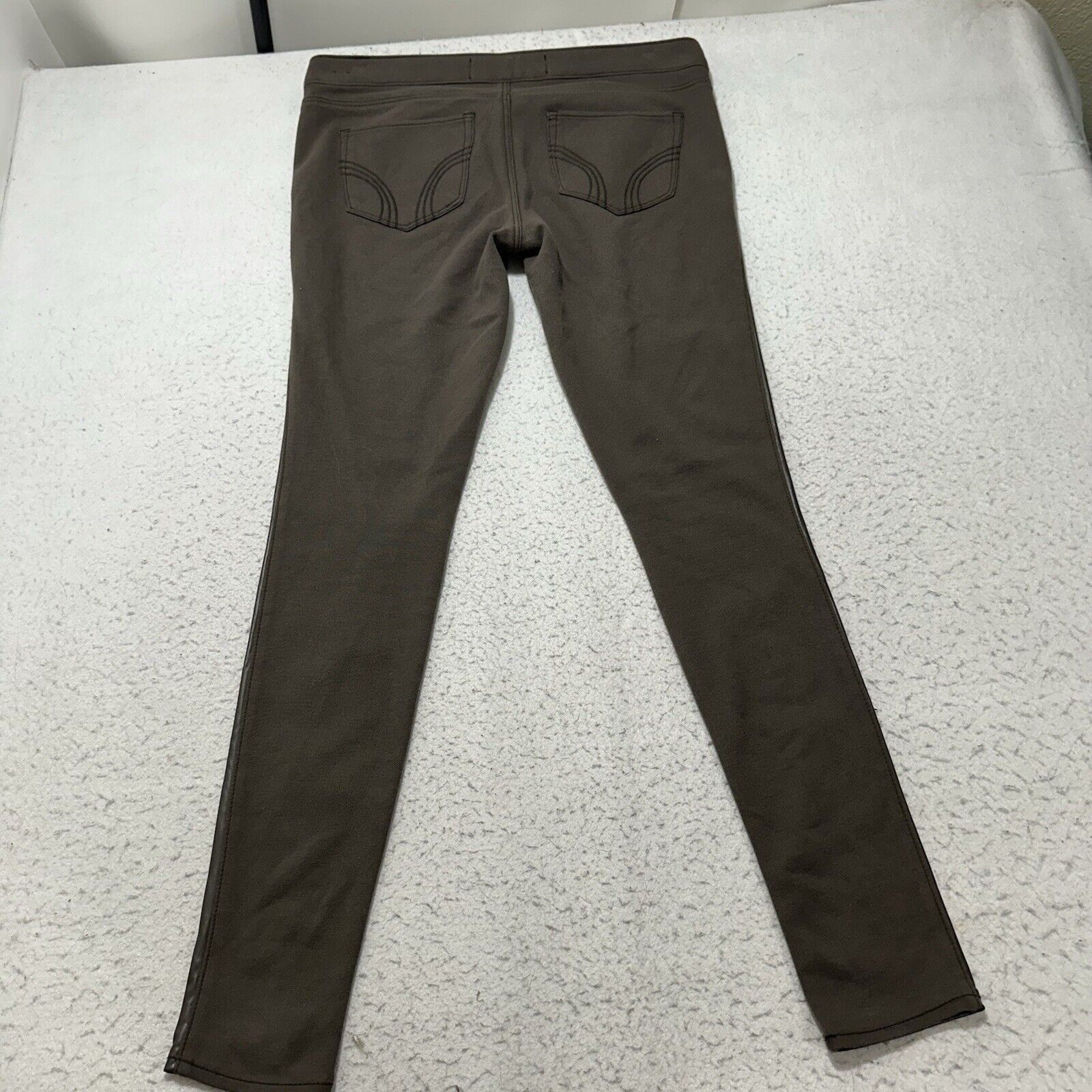 Hollister Hollister 9 Regular Faux Leather Front Skinny Pants Brown Size 32" / US 10 / IT 46 - 6 Thumbnail