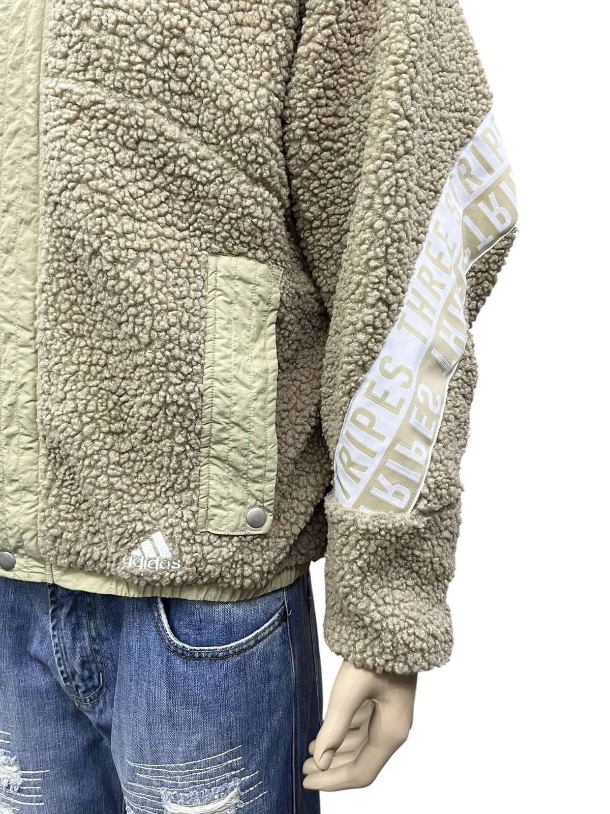 Adidas Adidas MHS BOA Faux Sherpa Fleece Jacket Beige Archive Size US M / EU 48-50 / 2 - 4 Thumbnail