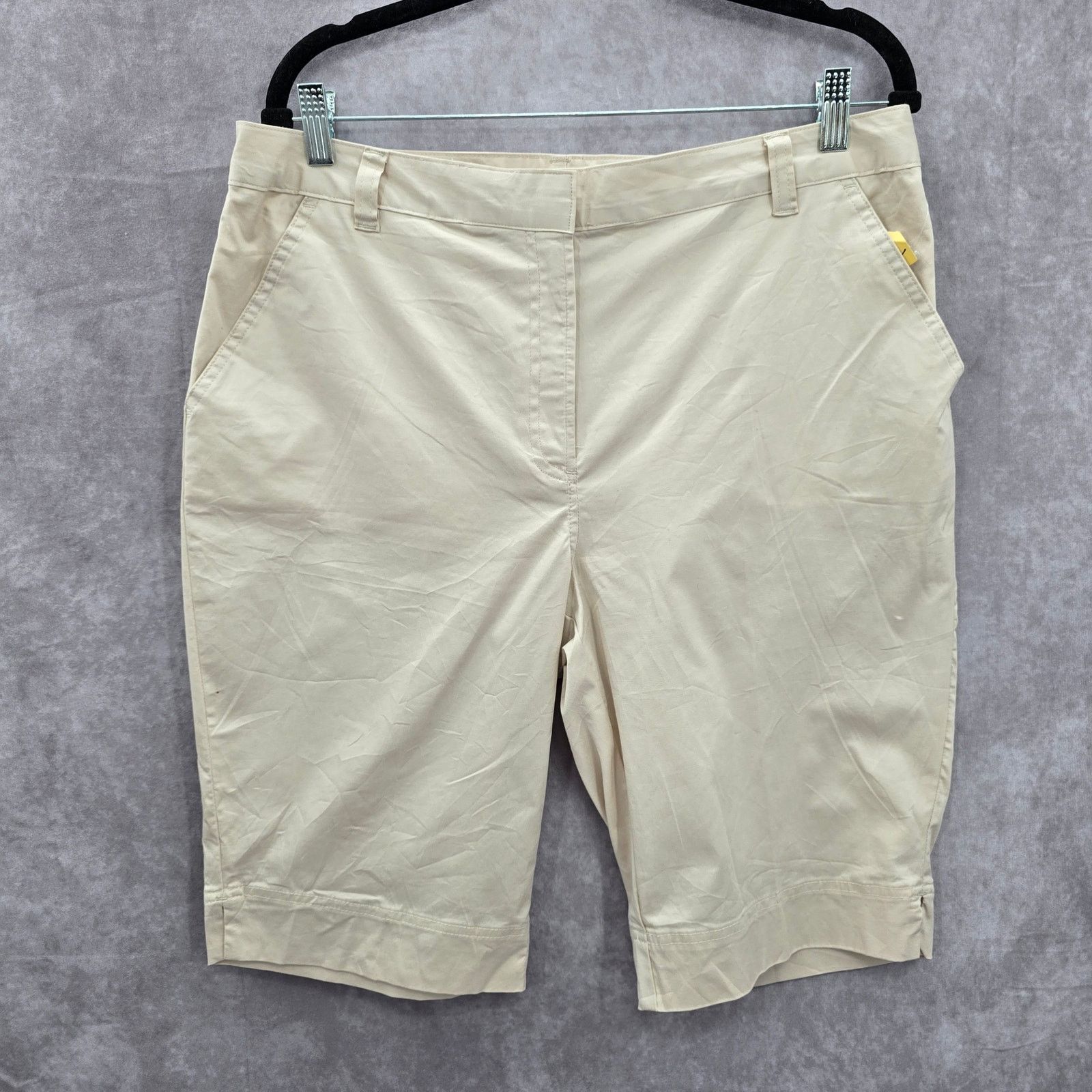 Other Kim Rogers Tan Bermuda Flat Front Bottoms Cotton Plus 14 Size 36" / US 14 / IT 50 - 1 Thumbnail