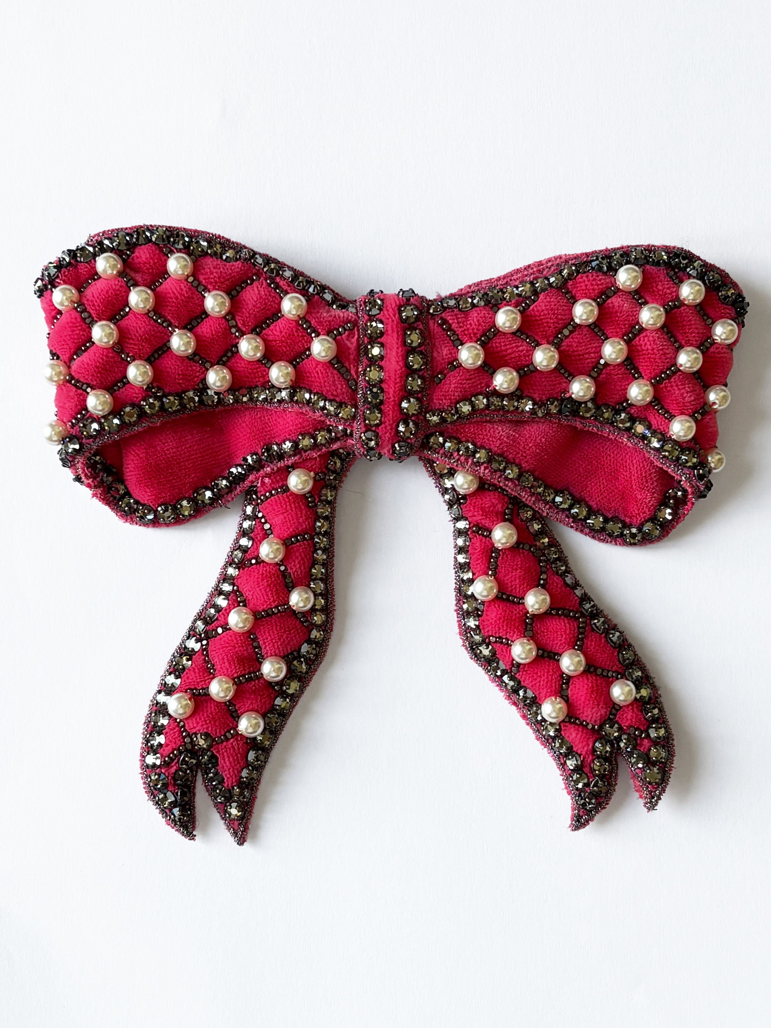 Gucci Gucci pink velvet brooch Size ONE SIZE - 1 Thumbnail