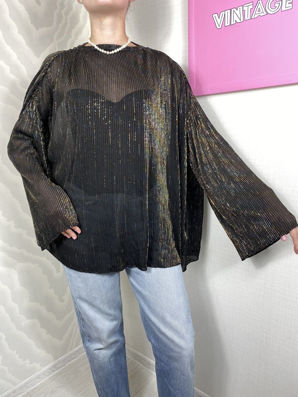 Rosetta Getty ROSETTA GETTY 18SS Pleated Glitter Blouse Size S / US 4 / IT 40 - 3 Thumbnail