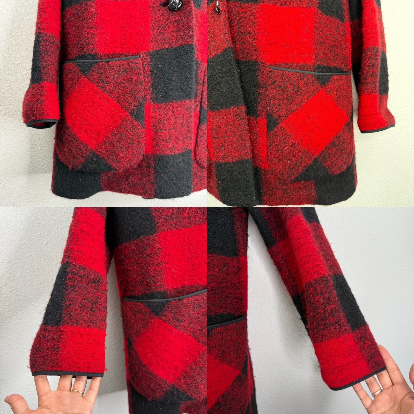 Aritzia Aritzia Wilfred Free Off Duty Jacket Womens S Wool Red Plaid Button reverse utility classic long sleeve Size S / US 4 / IT 40 - 8 Thumbnail