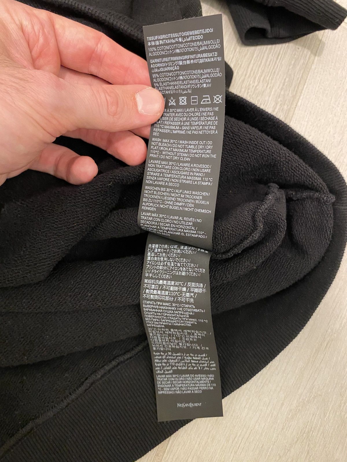Saint Laurent Paris Saint Laurent Paris Cracked Box Logo Hoodie Size US L / EU 52-54 / 3 - 6 Thumbnail
