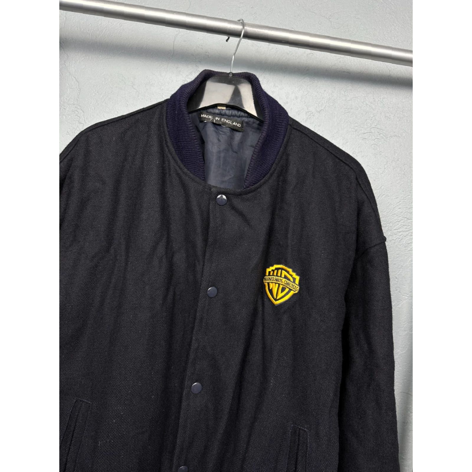 Vintage VINTAGE Warner Bros Mens Wool Varsity Bomber Jacket XL Blue Jacket Mens XL Wool Varsity Bomber Navy? Size US XL / EU 56 / 4 - 2 Thumbnail