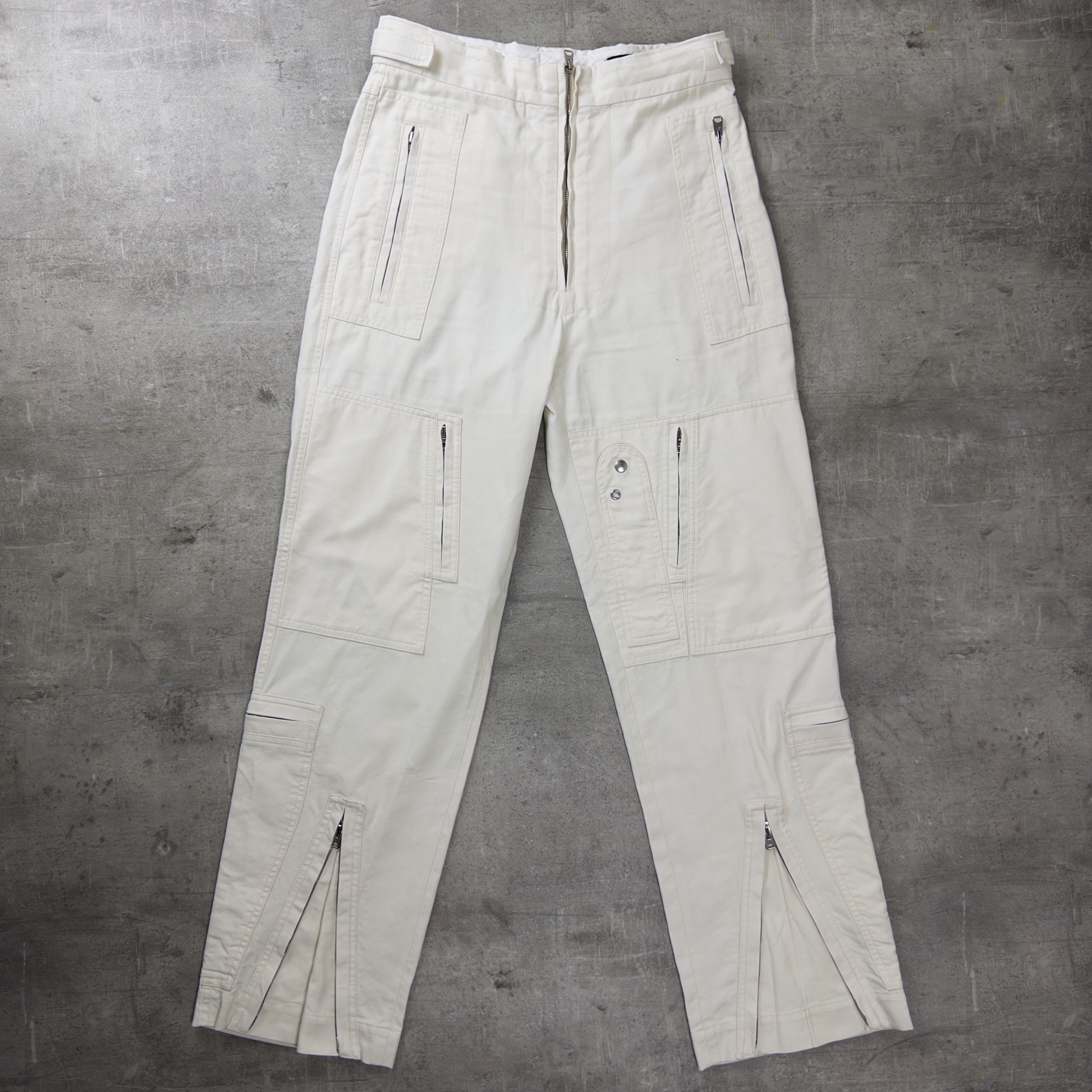 Stella McCartney STELLA MCCARTNEY Zippered Aviator Flight Cargo Trousers Wht Size US 30 / EU 46 - 6 Thumbnail