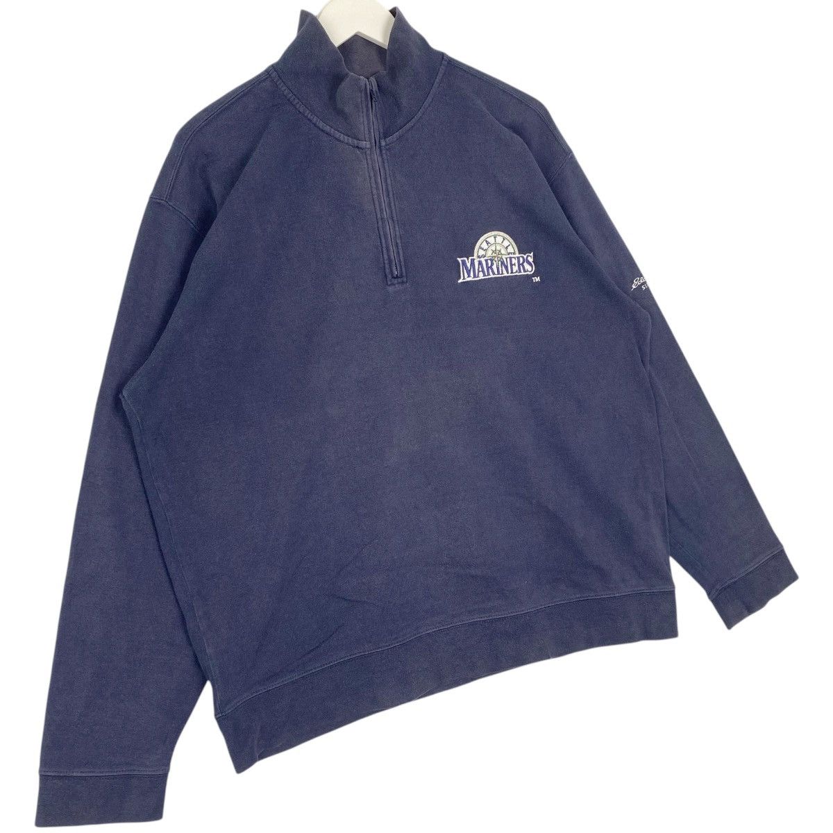 Vintage Vintage Eddie Bauer Embroidered Quater Zip Sweatshirt Blue Size US M / EU 48-50 / 2 - 3 Thumbnail