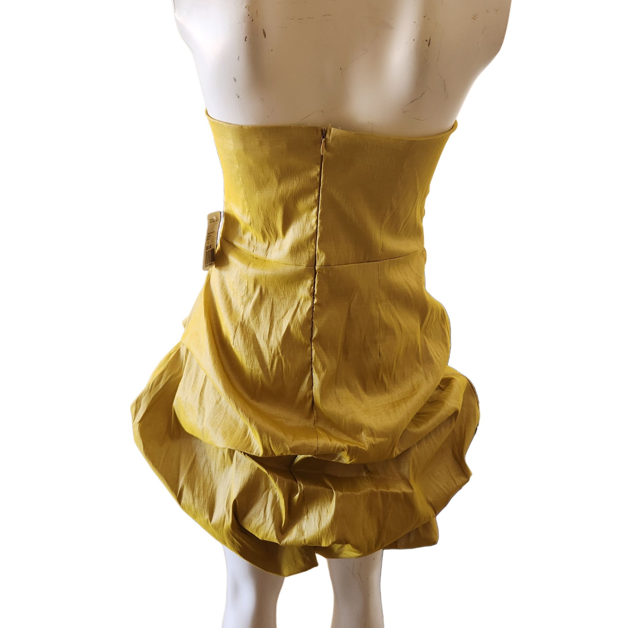 Forever 21 Forever 21 evening prom mustard strapless sweetheart ruffle Size L / US 10 / IT 46 - 3 Thumbnail