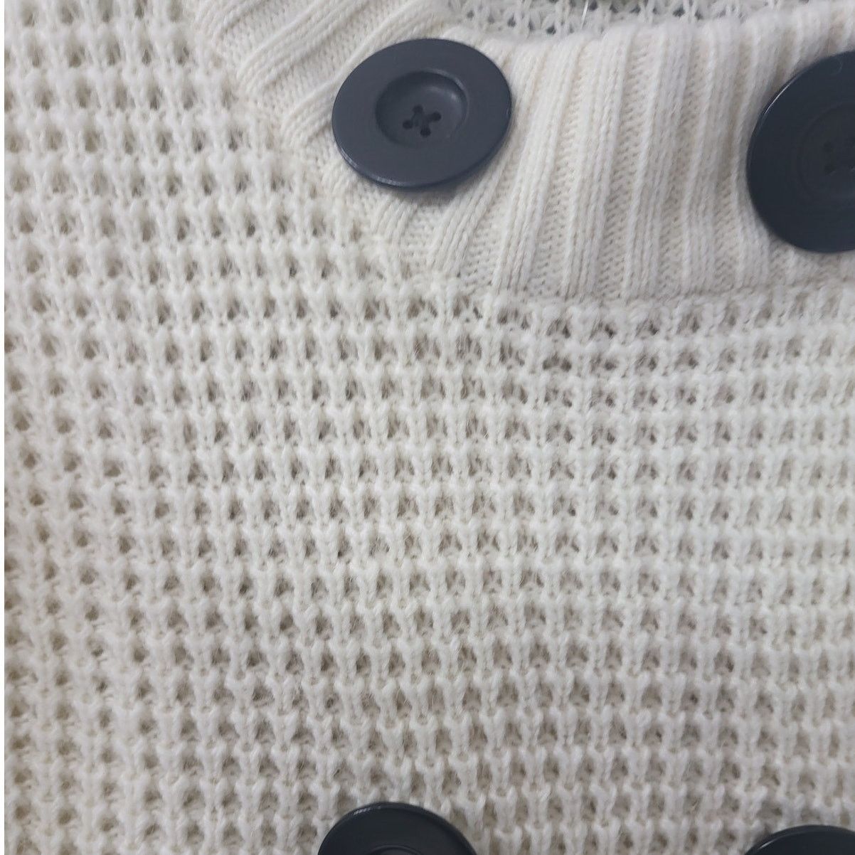 Old Navy Old Navy Cream Double Button/Snap Wool Blend Cardigan - M Size M / US 6-8 / IT 42-44 - 3 Thumbnail