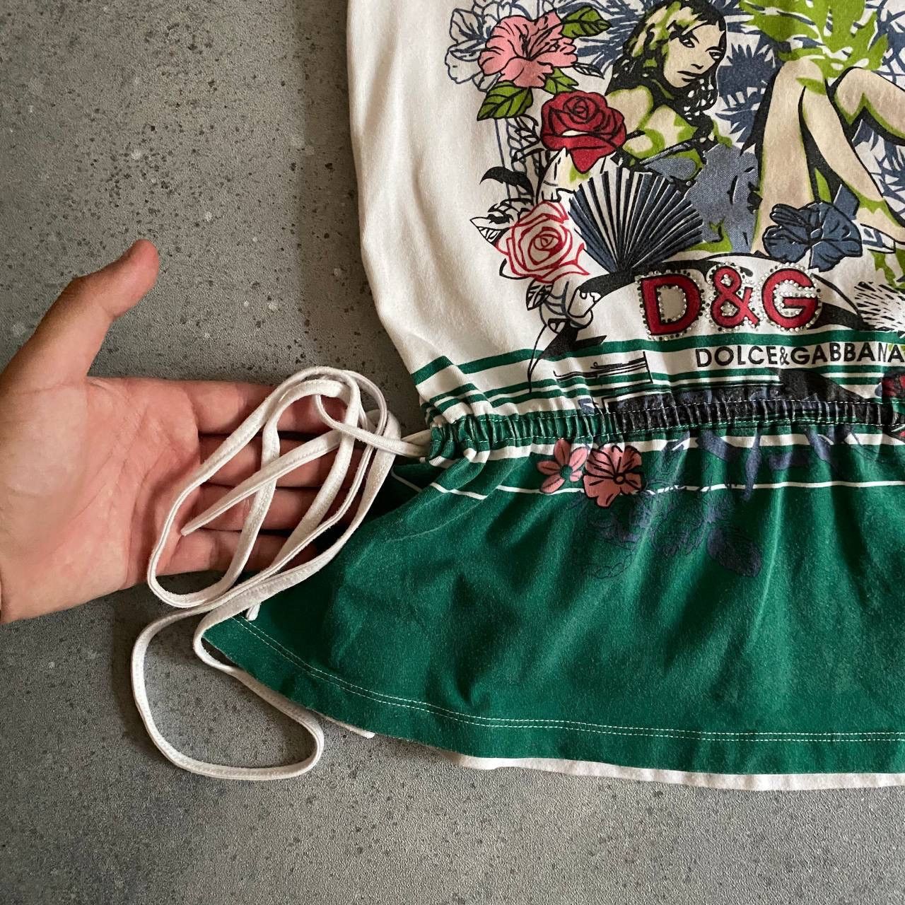 Dolce & Gabbana × Vintage D&G Dolce & Gabbana Vintage Floral Lady Archive T-Shirt Size S / US 4 / IT 40 - 3 Thumbnail