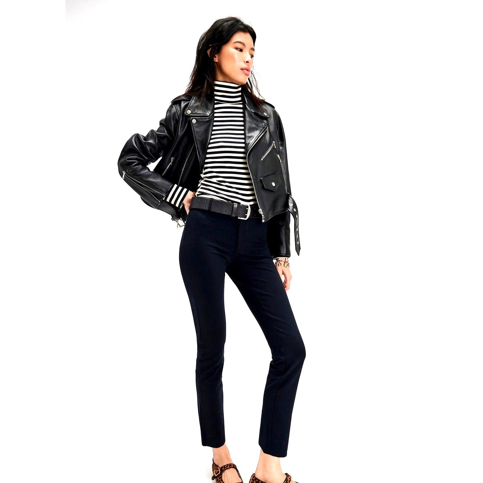 Free People Free People Molly Slim Pants Black size 12 Size 34" / US 12 / IT 48 - 2 Thumbnail