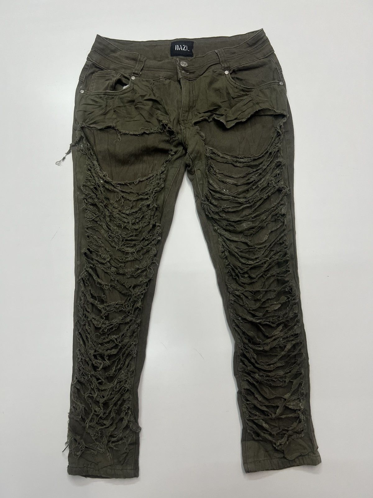 image of If Six Was Nine Archival Clothingdazl Twill Stacked Pant Size 34 in Green, Men's