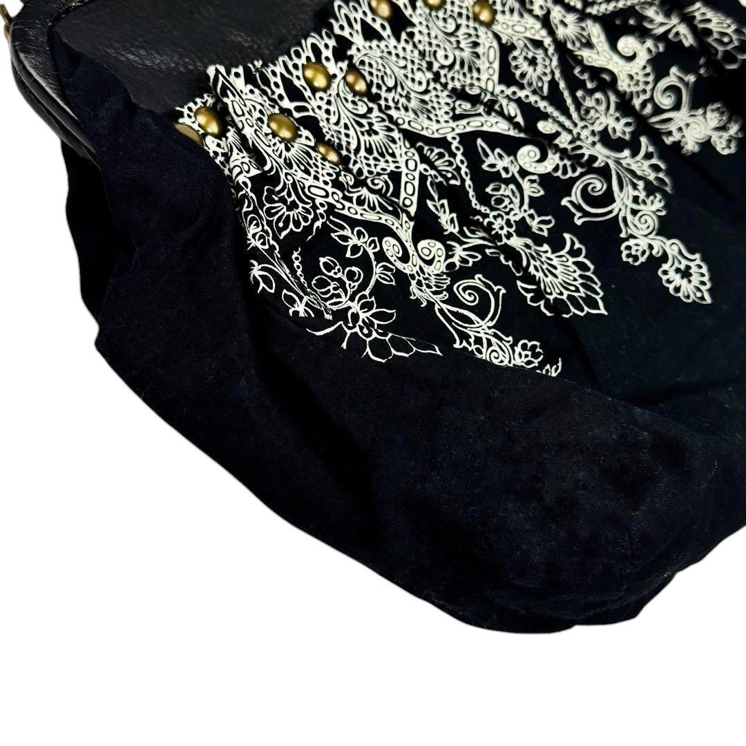 Miu Miu Miu Miu - Black Studs Handbag Embroidered Vintage Size ONE SIZE - 4 Thumbnail
