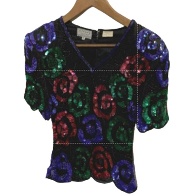 Vintage Stenay Vintage Women's Short Sleeve Beaded Formal Top Size S Size S / US 4 / IT 40 - 3 Thumbnail