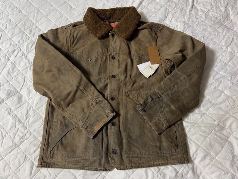 RRL Ralph Lauren RRL Ralph Lauren Brand new brown denim jacket Size US L / EU 52-54 / 3 - 1 Thumbnail