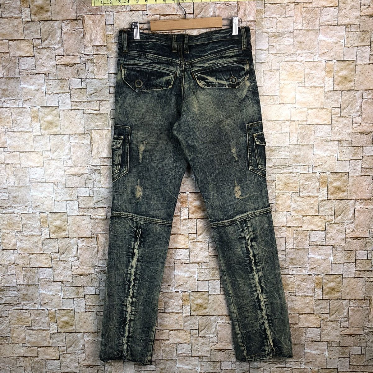 semanticdesign DL Semantic Design Blue Distressed Denim Pants #A144 Size US 28 / EU 44 - 18 Thumbnail