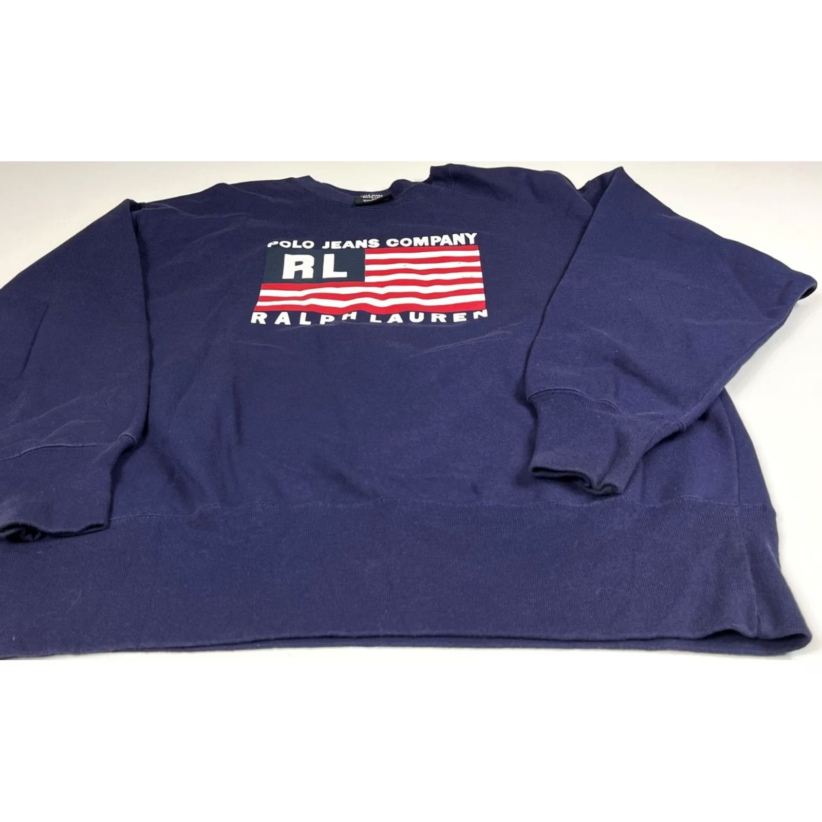 Vintage Vintage Polo Shirt Men's Navy Blue Large American Flag Shirt Classic Fit Size US L / EU 52-54 / 3 - 4 Thumbnail