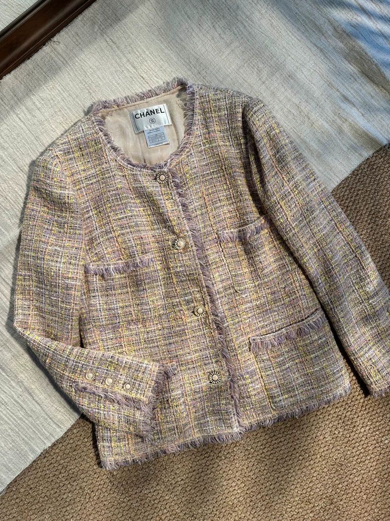 Chanel Chanel 04P Four-pocket waterfall tweed tassel edge round-n Size M / US 6-8 / IT 42-44 - 1 Thumbnail