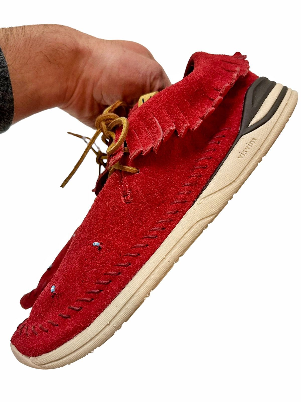 Visvim Maliseet Shaman-Folk Red Suede Moccasin Size US 8.5 / EU 41-42 - 4 Thumbnail