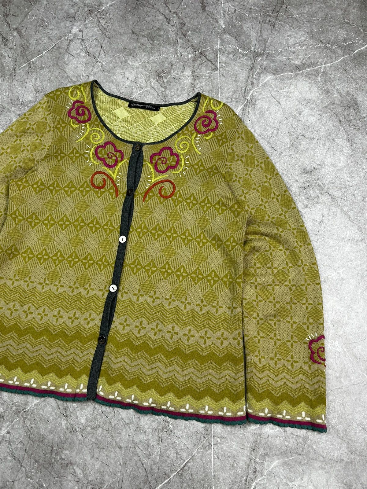 Designer Gudrun Sjödén Avant Garde Cardigan Sweater Size L / US 10 / IT 46 - 4 Thumbnail