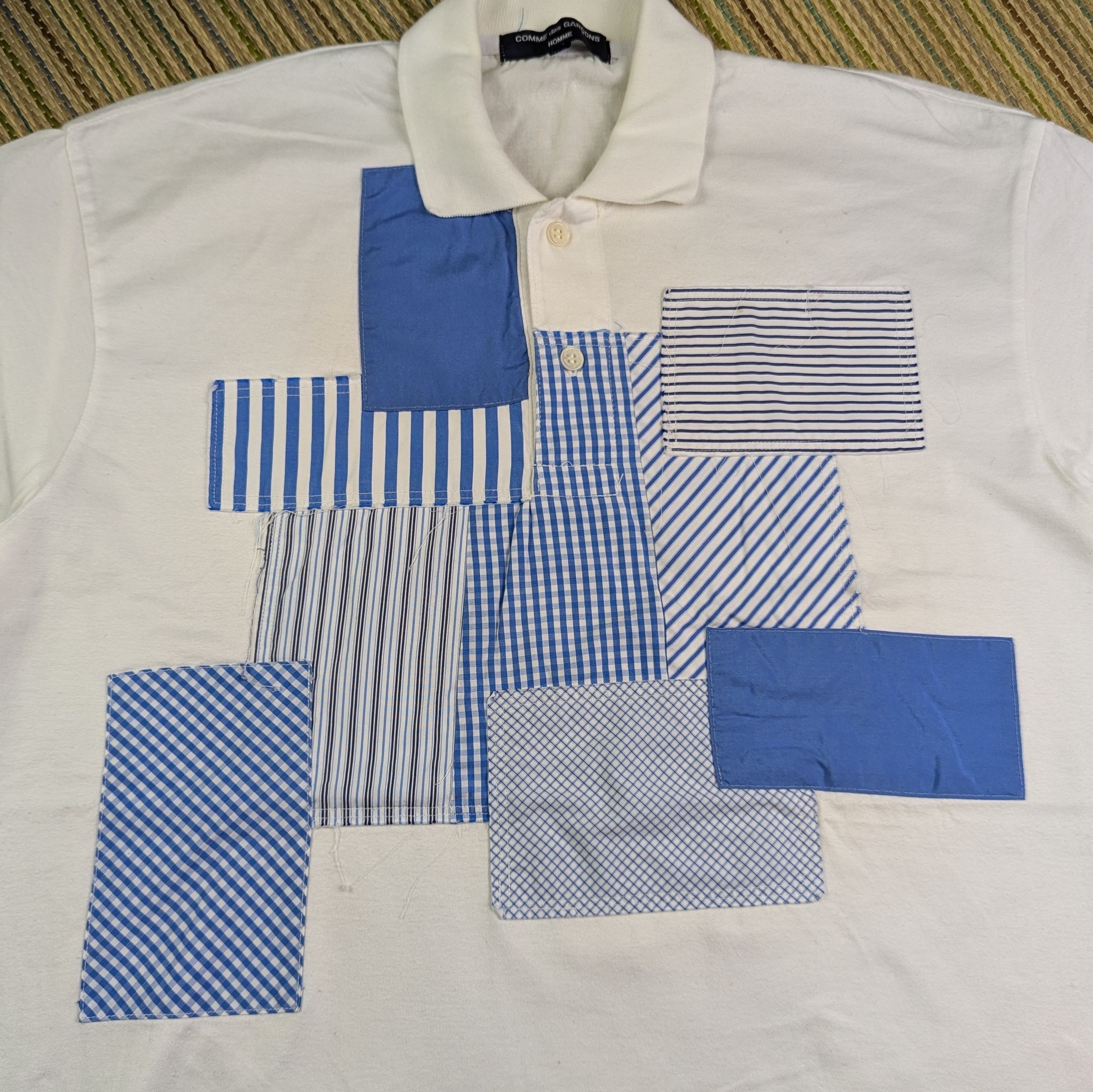 Comme des Garcons Comme Des Garcons Homme CDG Patchwork Polos Tee Size US M / EU 48-50 / 2 - 2 Thumbnail