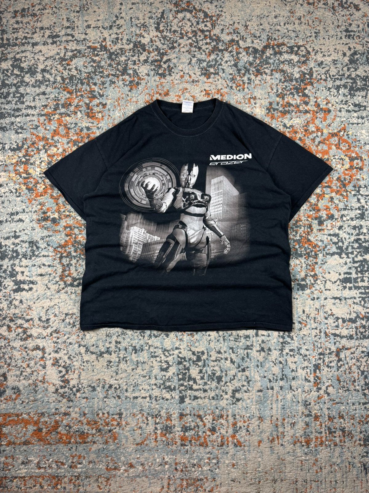 Microsoft × Vintage Rare Vintage 00s Medion Erazer gaming PC promo graphic tee Size US XL / EU 56 / 4 - 1 Thumbnail