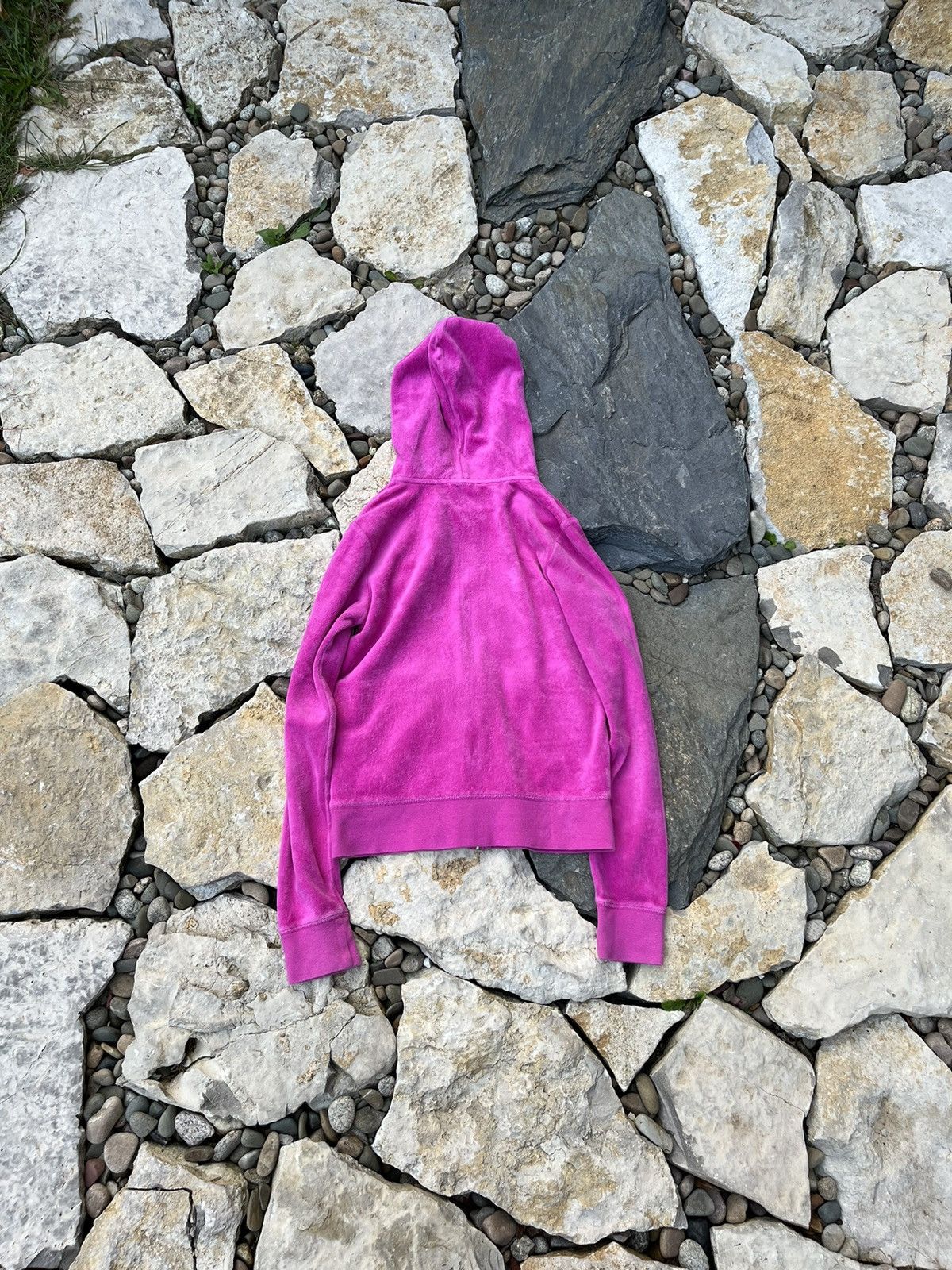 Juicy Couture × Vintage Vintage Juicy Couture y2k velvet zip hoodie basic sweatshirt Size S / US 4 / IT 40 - 2 Thumbnail
