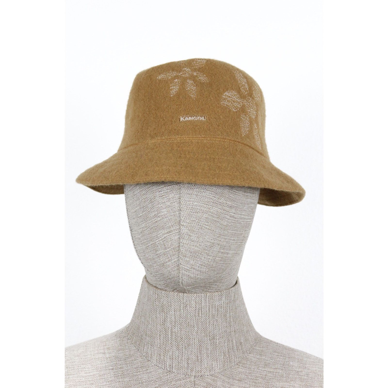 Kangol Kangol Logo Beige Wool Bucket Hat NZ Size ONE SIZE - 5 Thumbnail