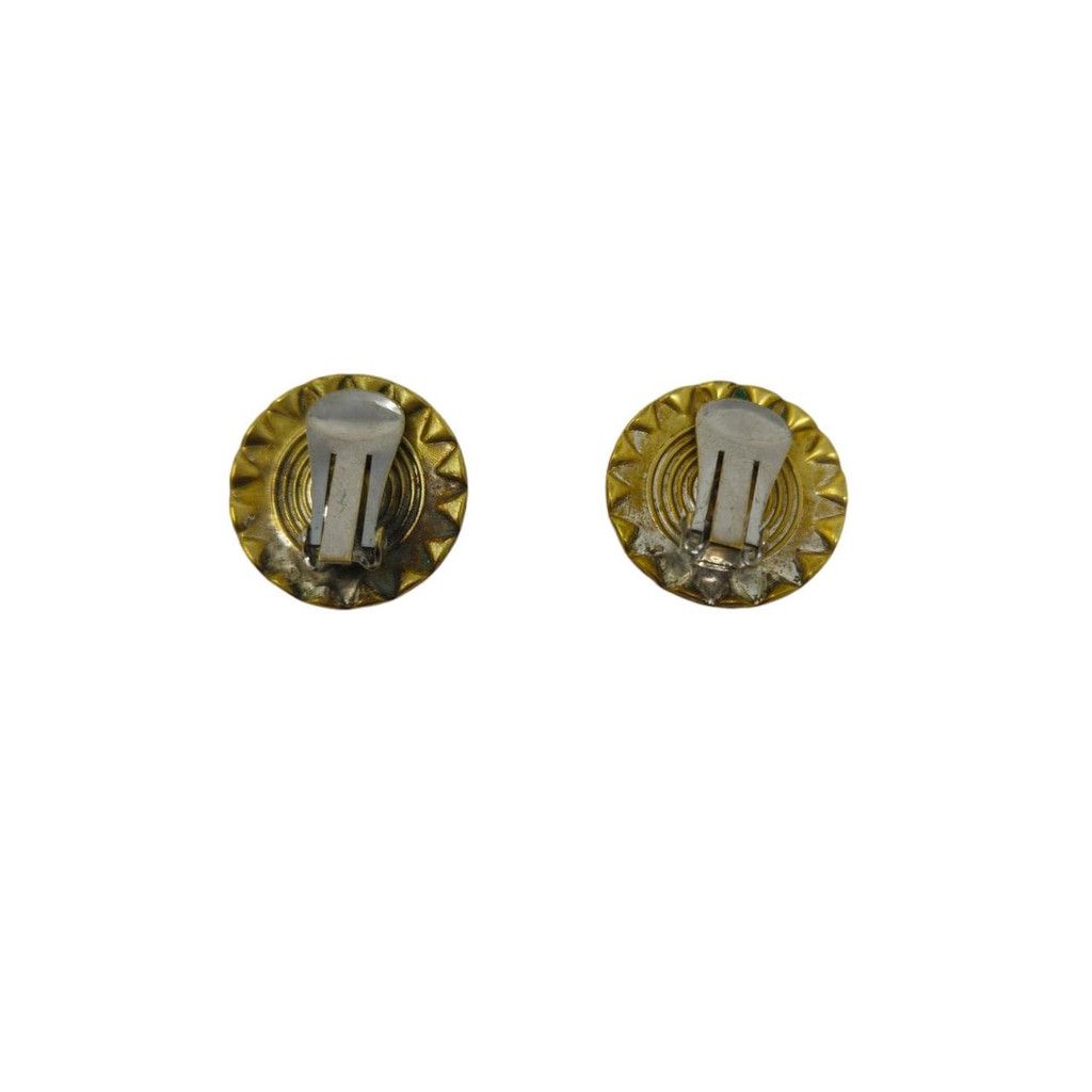 Handmade Vintage 1960s earrings with lavender cabochon centers Size ONE SIZE - 5 Thumbnail