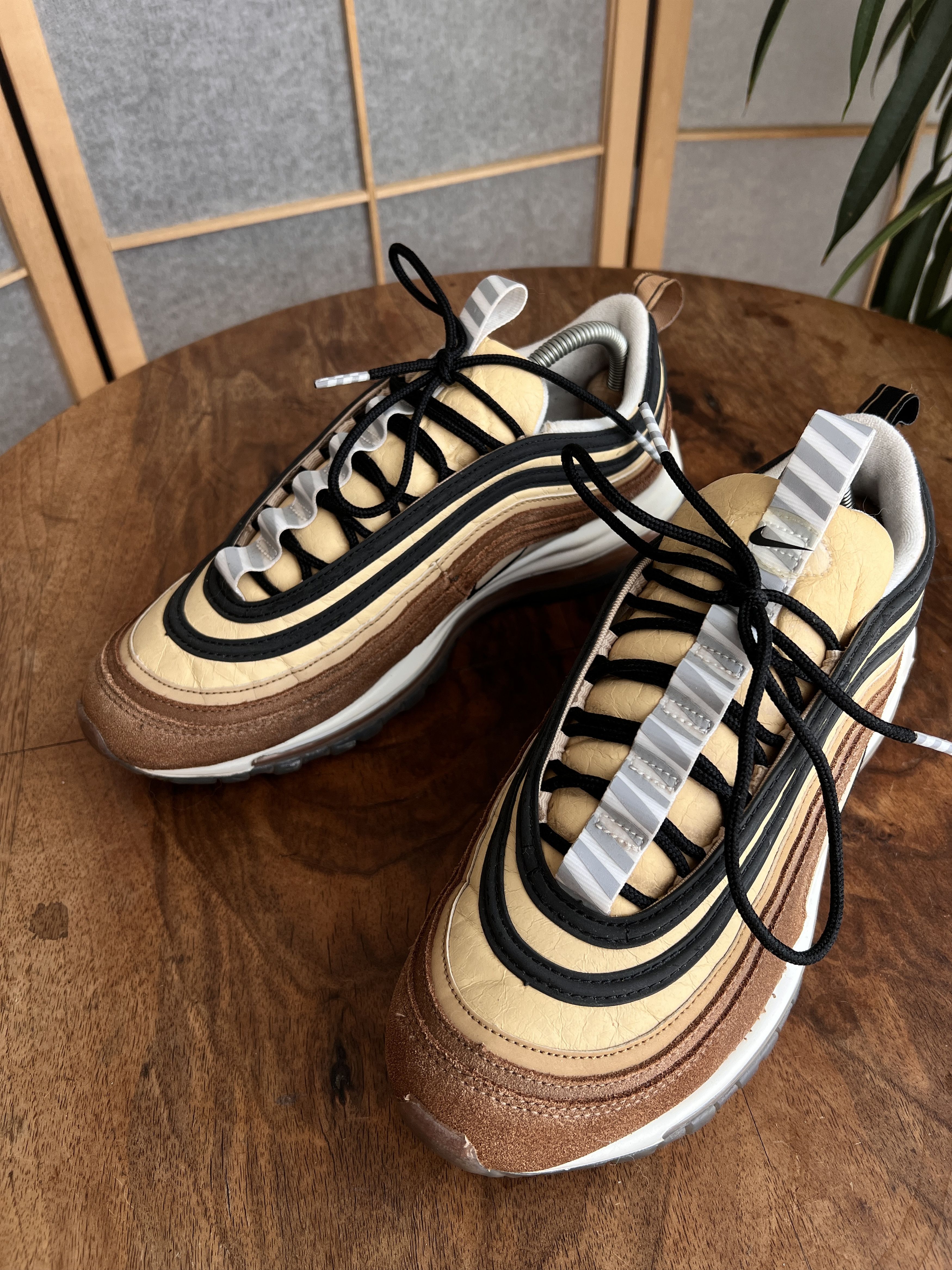 Nike Crazy! Nike Air Max 97 Barcode sneakers Elemental Gold shoes Size US 10.5 / EU 43-44 - 20 Thumbnail