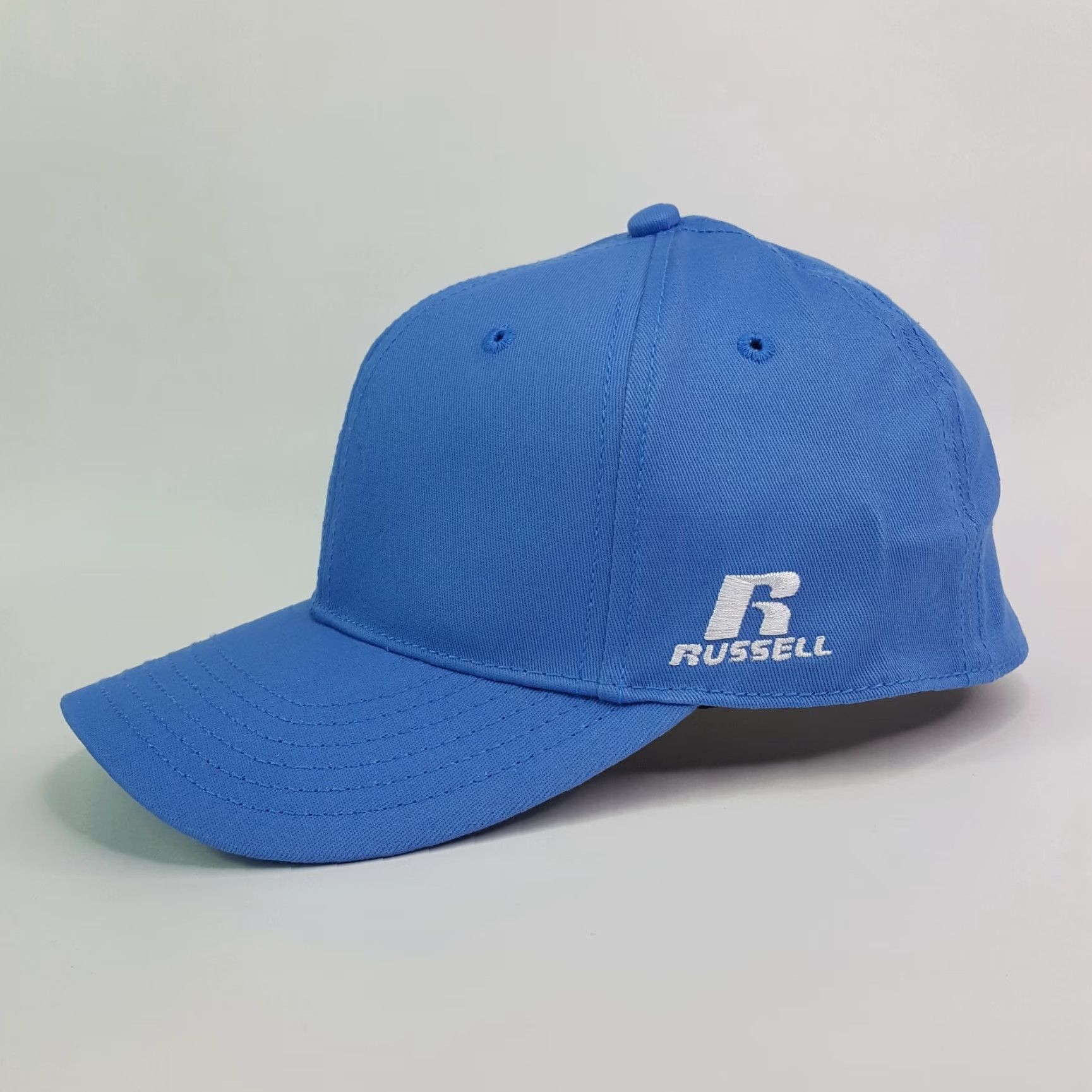 Russell Athletic VINTAGE Russell Athletic Hat Baseball Cap One Size Blue 90s Embroidered Adjustable Breathable Lightweight Cotton Twill Casual Sports Cap Mens Size ONE SIZE - 3 Thumbnail