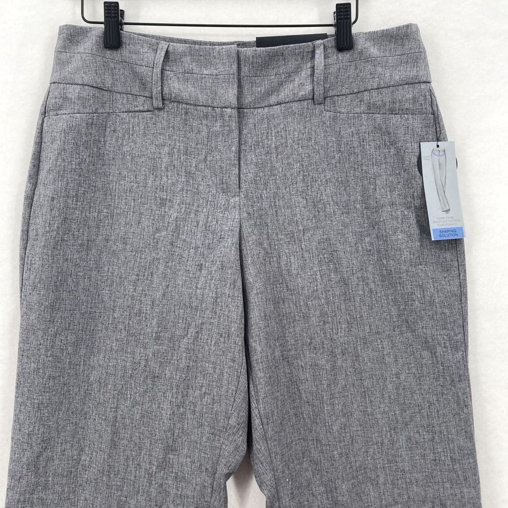 Apt. 9 VINTAGE? No. APT. 9 Pants Womens 10 Gray Trouser Mid Rise Straight Relaxed Shaping Stretch Dress Pants Workwear Size 32" / US 10 / IT 46 - 2 Thumbnail
