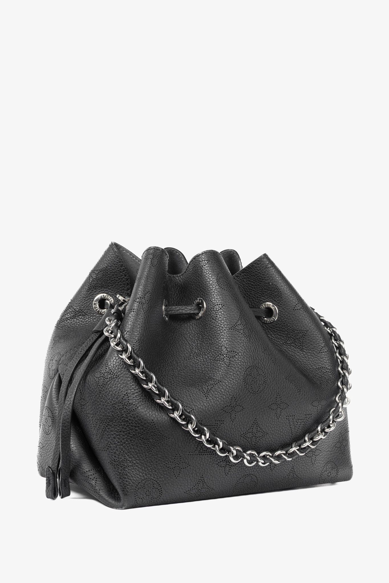 Louis Vuitton Louis Vuitton Bella Black Mahina Leather Bucket Bag Size ONE SIZE - 2 Thumbnail