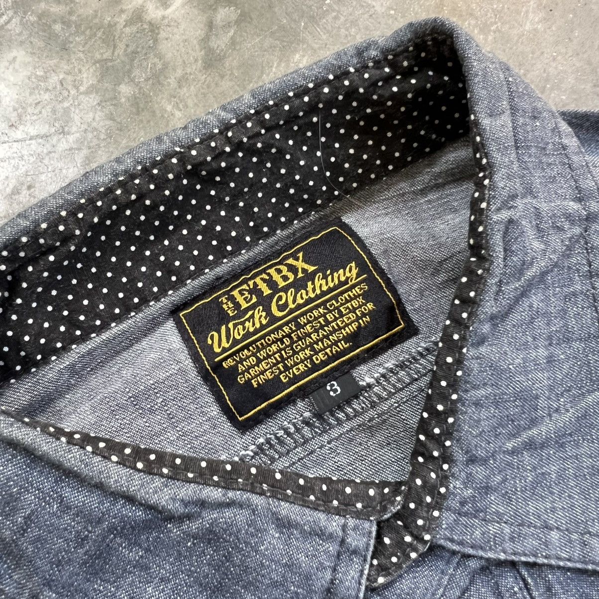 Japanese Brand The ETBX Work Clothing Motorcycle Denim Button up Shirt Size US M / EU 48-50 / 2 - 6 Thumbnail
