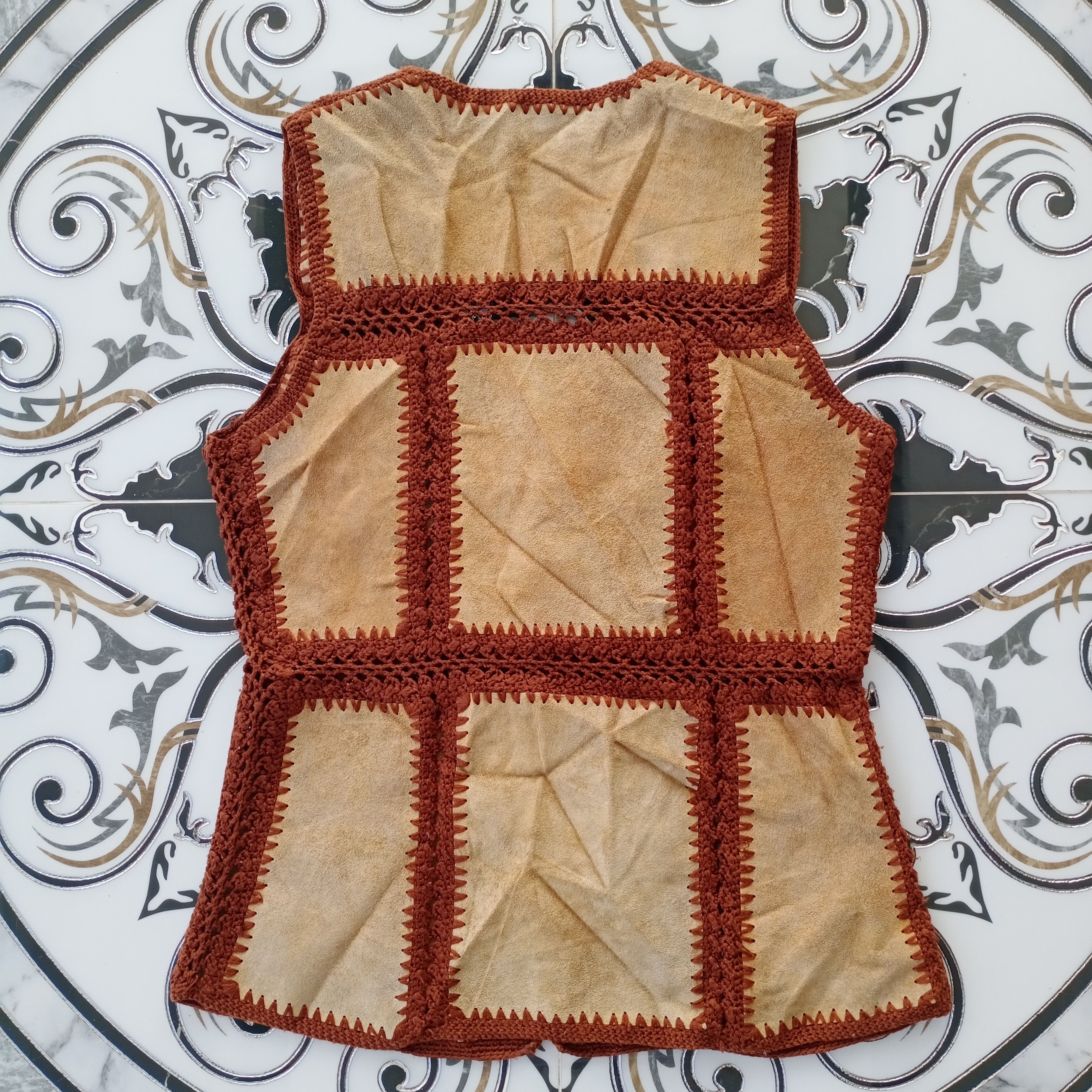 Japanese Brand × Vintage Vintage Japanese Patchwork Leather Vest 2000s cowboy rare Size US S / EU 44-46 / 1 - 4 Thumbnail