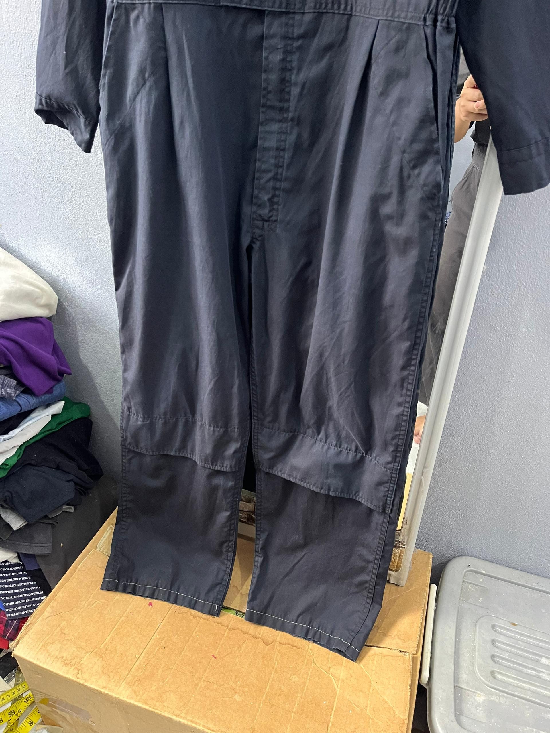 Japanese Brand Auto-Bi Japanese Workwear Coverall Navy Red Zip Size US M / EU 48-50 / 2 - 3 Thumbnail