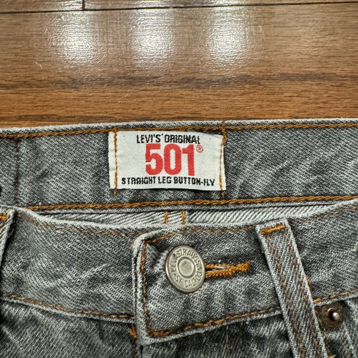 Levi's Levi’s 501 0632 Gray/Black Denim Pants W34 Size US 34 / EU 50 - 3 Thumbnail