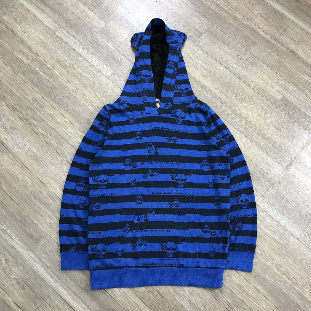 If Six Was Nine × Japanese Brand 2000s DigDeep Striped Skulls FullPrint Goa Lgb Zipper Hoodie Size US M / EU 48-50 / 2 - 1 Thumbnail