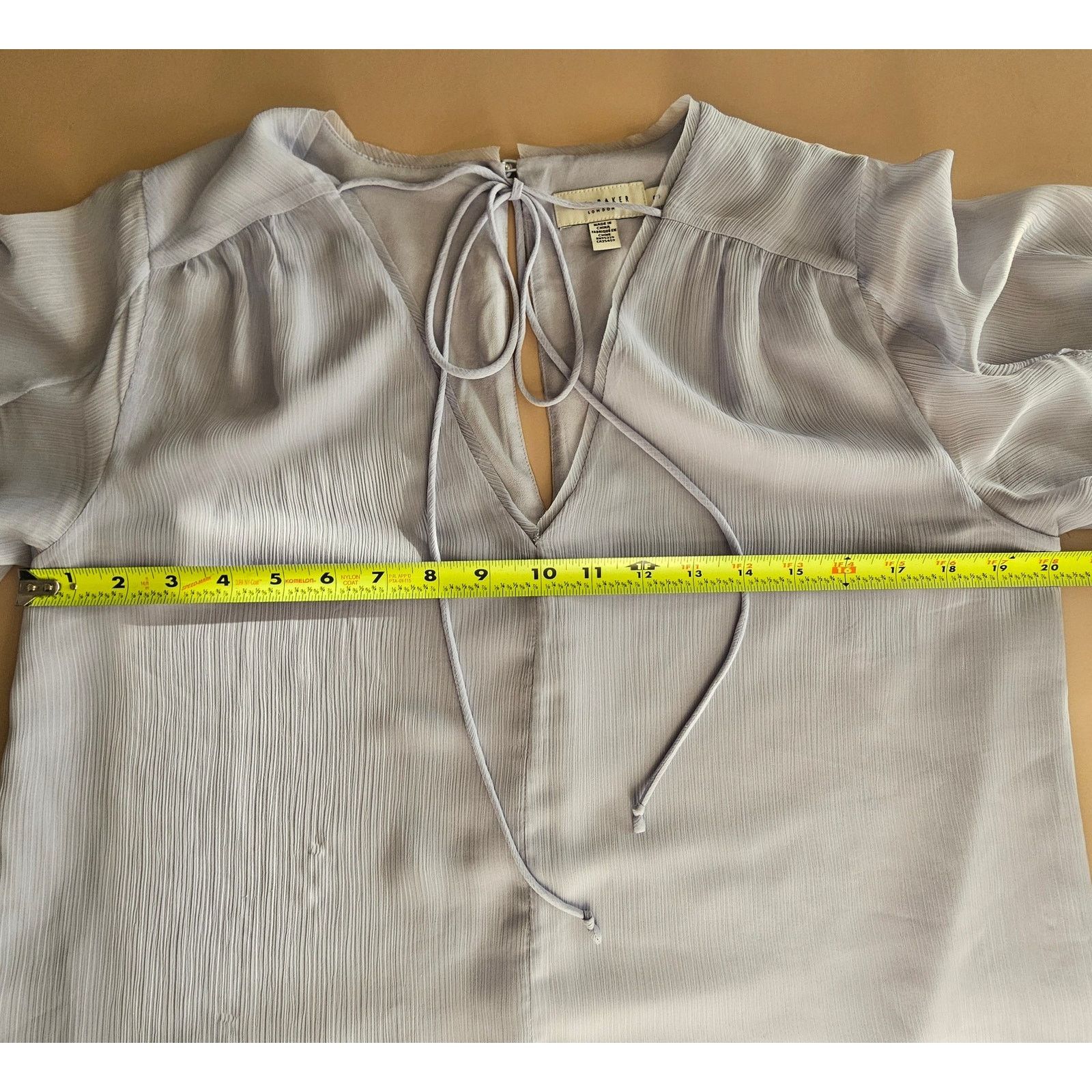 Ted Baker Ted Baker Women's Pale Purple Chiffon Neliann Blouse 3 8 Med Size M / US 6-8 / IT 42-44 - 5 Thumbnail
