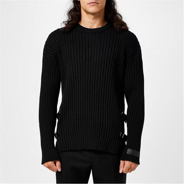 Versace o1g2r1mq0824 Buckles Knit Jumper in Black Size US XL / EU 56 / 4 - 3 Thumbnail