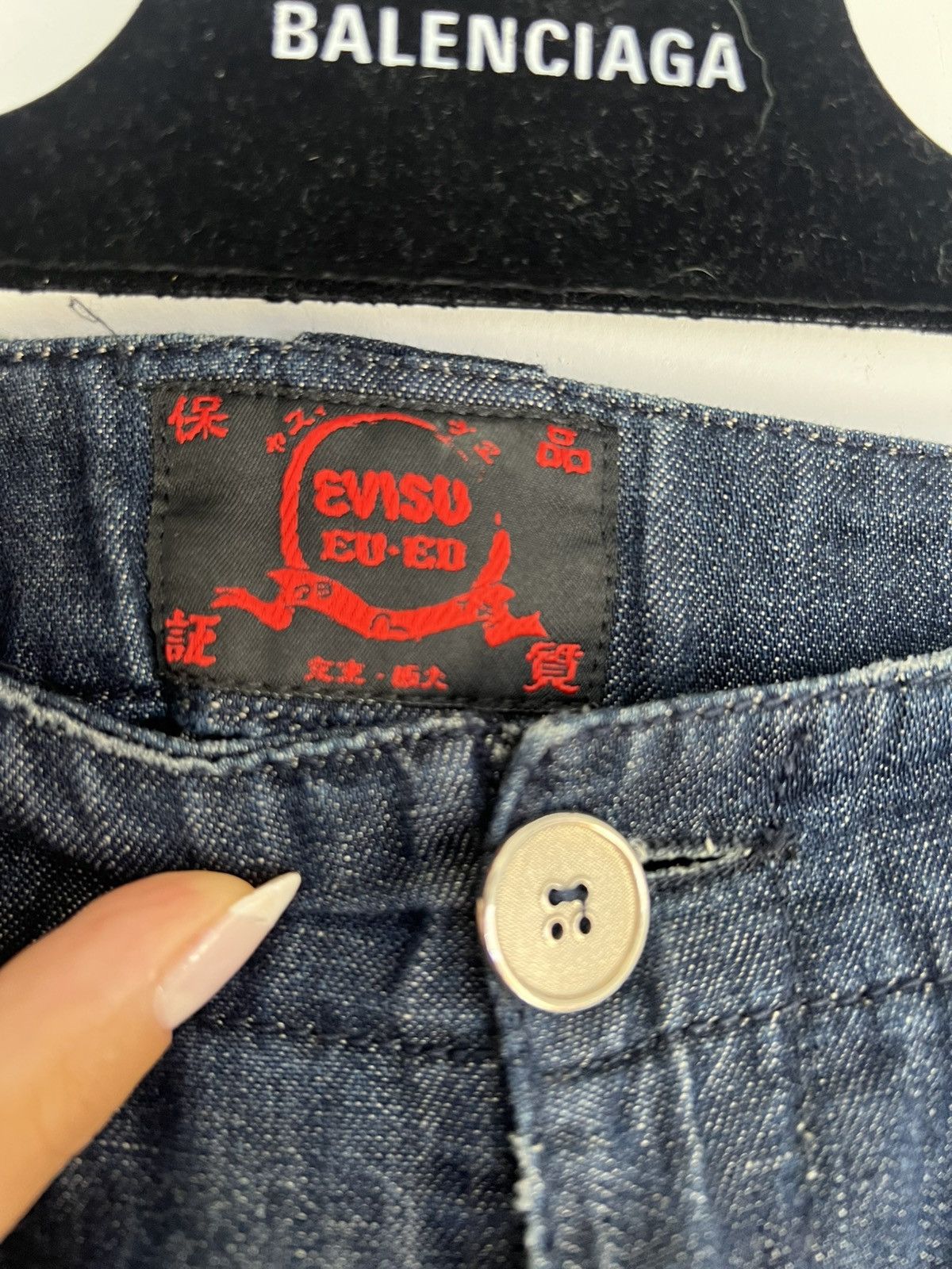 Evisu Evisu blue navy shorts jort S denim Size 28" / US 6 / IT 42 - 3 Thumbnail