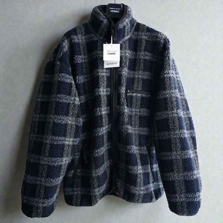Comme des Garcons Homme NWT 25AW COMME des GARCONS HOMME Wool Fleece Jacket Check S Size US S / EU 44-46 / 1 - 1 Thumbnail